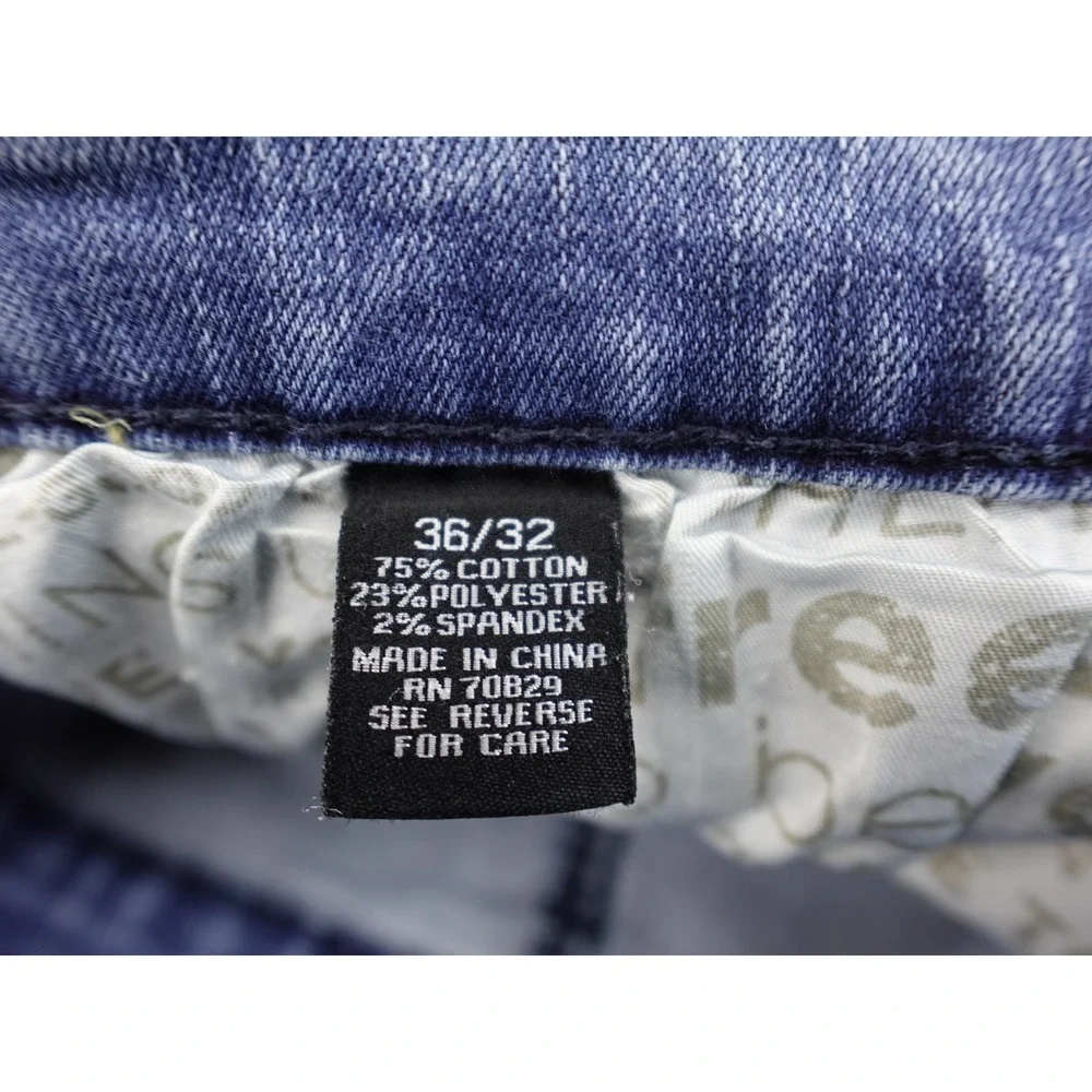 Black Premium Moto Skinny‎ Jeans Mens 34 Blue Good Distressed Paint Splatter